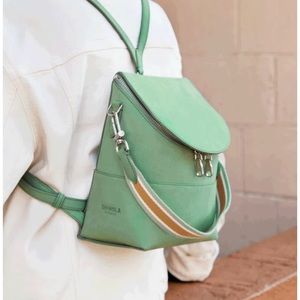 NWT - RARE - Shinola Mini Pocket Backpack in Pistachio Green! Genuine Leather